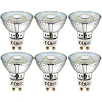 Los mejores  - EACLL Bombillas LED GU10 2700K Blanco Cálido 5W Fuente de Luz 425 Lúmenes Equivalente 50W Halógena. AC 230V Sin Parpadeo…